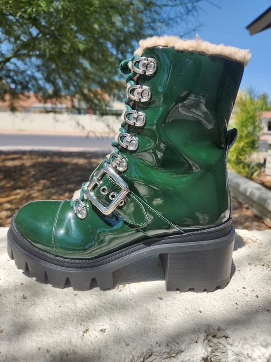 Jeffrey Campbell Shoes - Jeffery Campbell "Checked" Platform Combat Boots Size 8